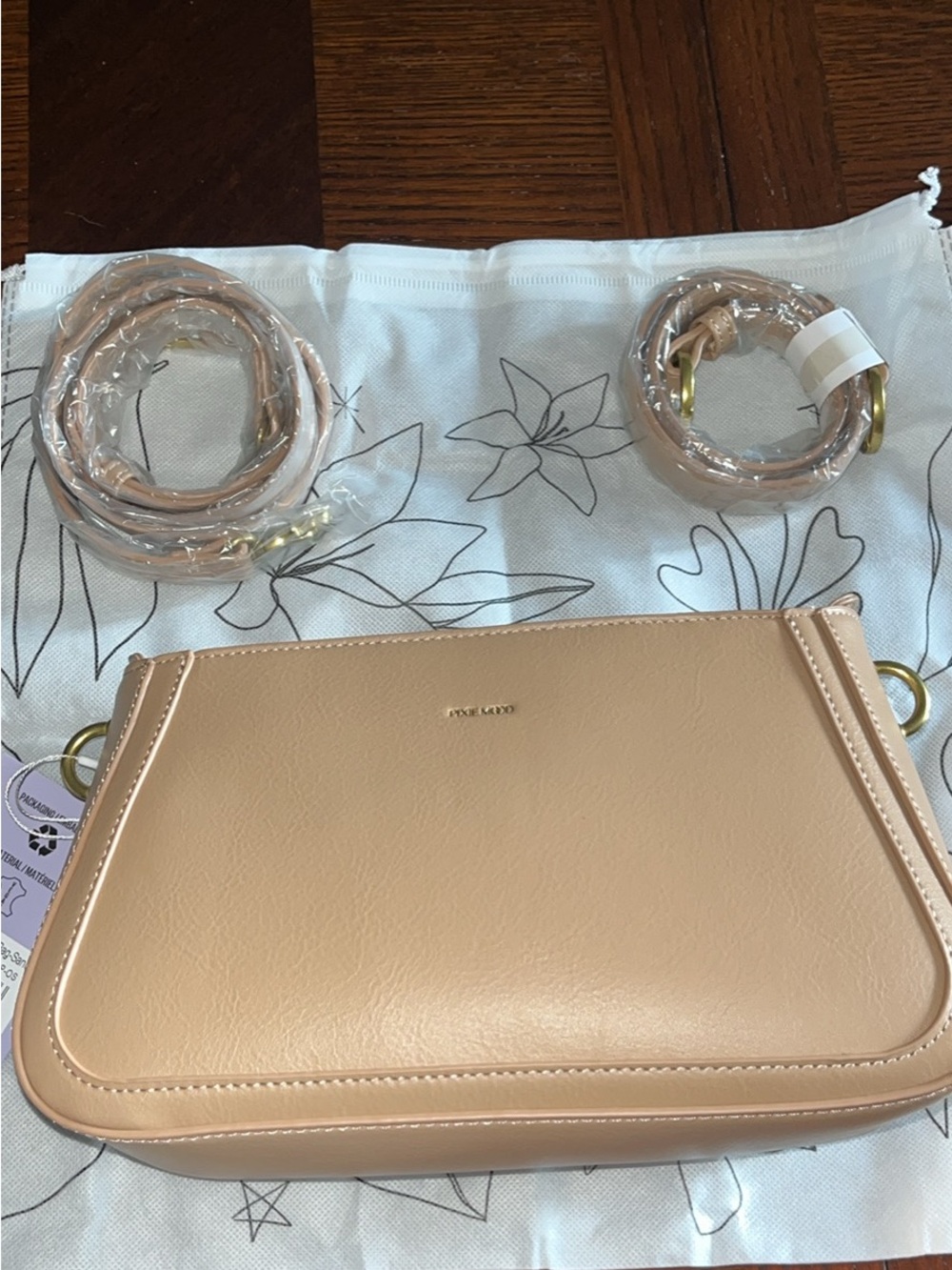 Pixie Mood Blush Beige Convertible Crossbody Bag